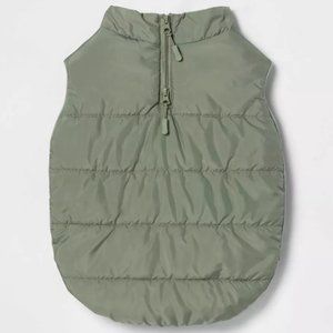 Boots & Barkley Dog and Cat Puffer Jacket with Buckle XL Green